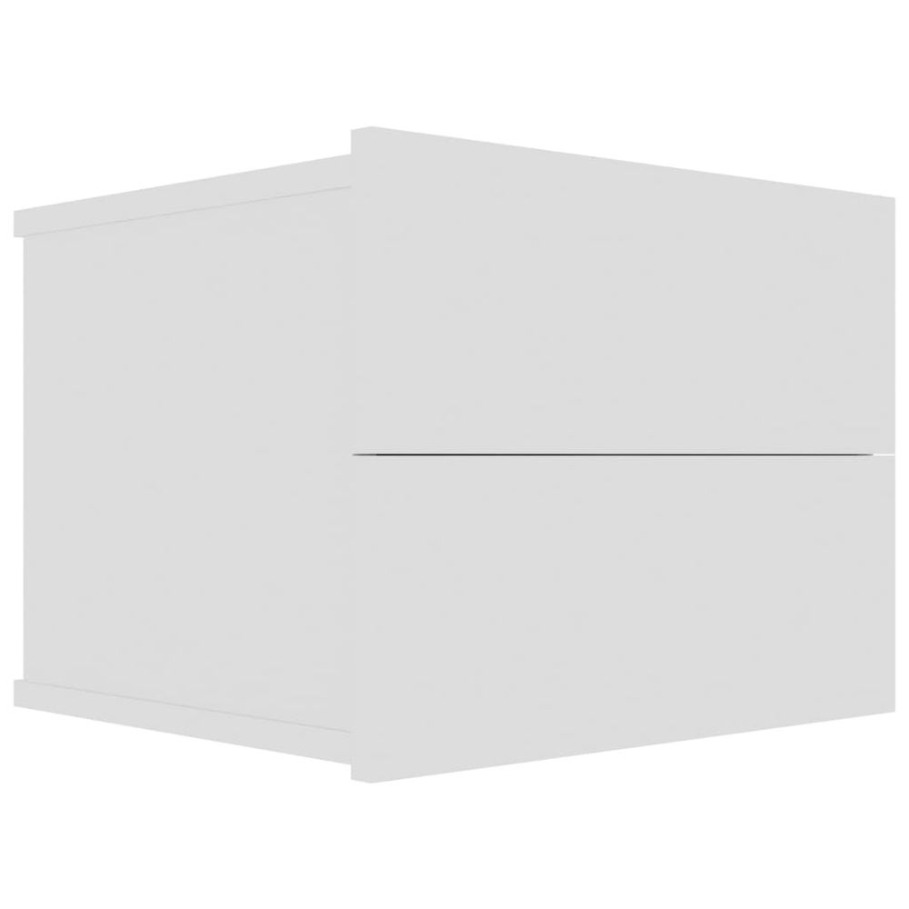 Vidaxl Nočný stolík, biely 40x30x30 cm, drevotrieska